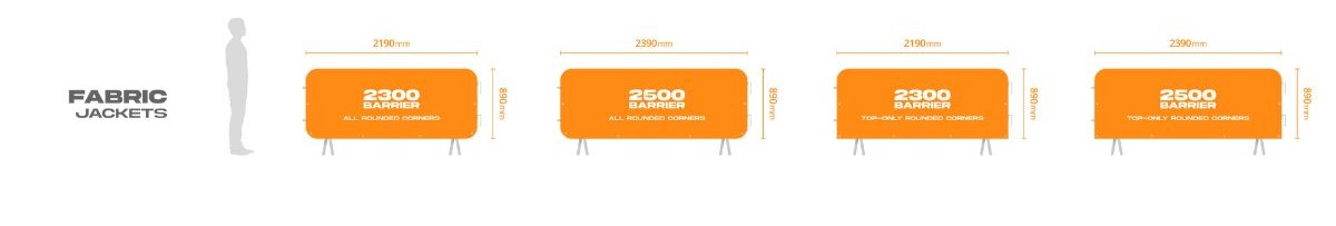 fabric jacket for barrier