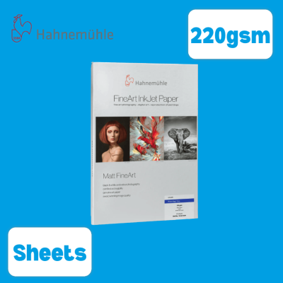 Hahnemühle Photo Rag Book & Album Sheets 220gsm, Pack of 25 in A4, A3 & A2